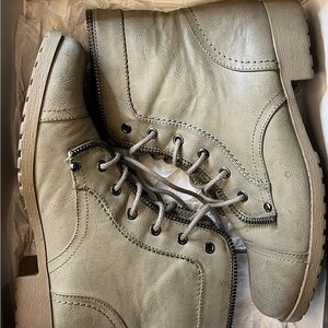 Guess women Lace-Up Combat Boots in Olive Green guess